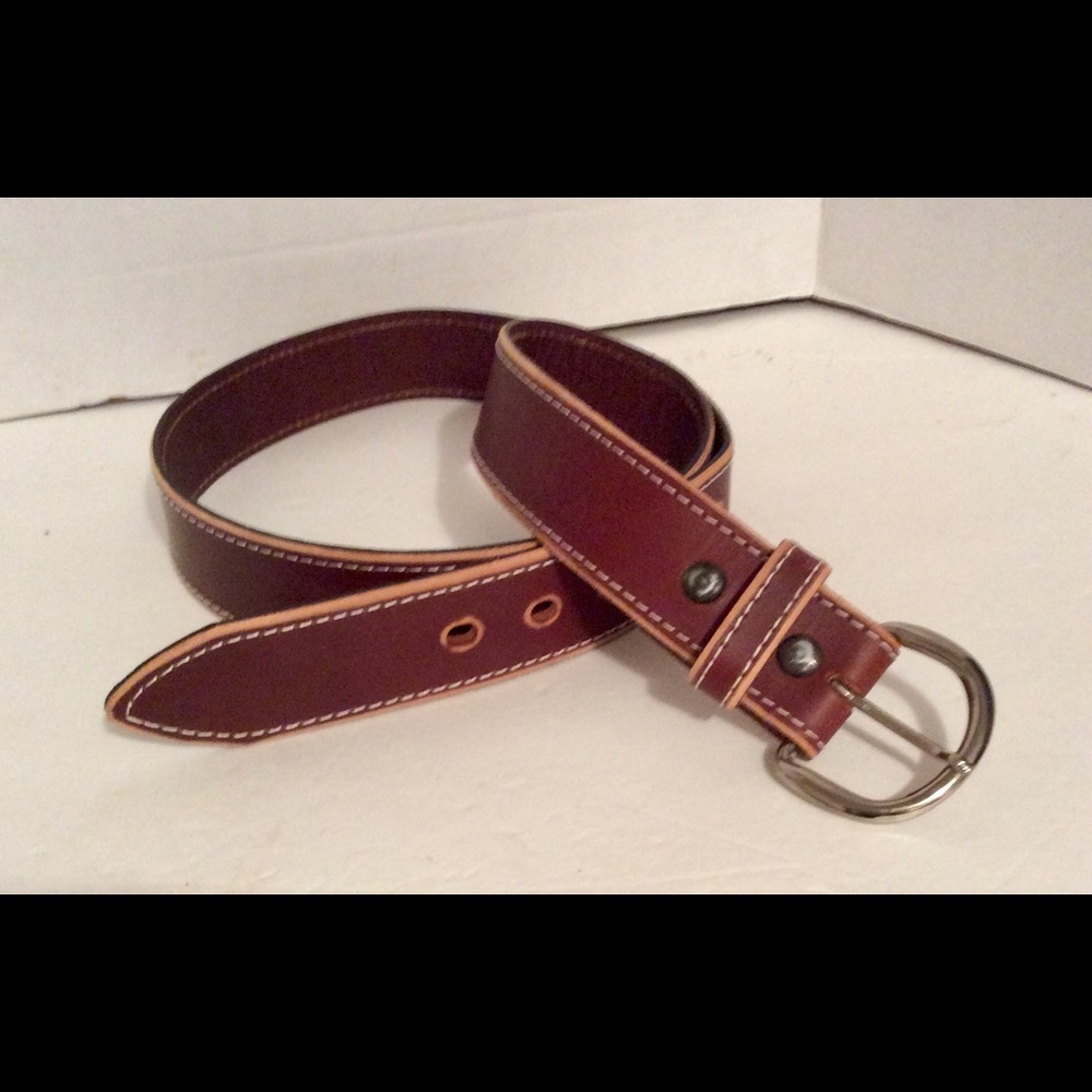 Sundance leather ..Men’s heavy leather jean belt